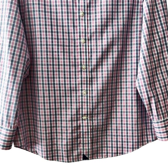 Untuckit Mens Size S Pink Blue Check Plaid Wrinkle Free Long Sleeve Button Shirt - Picture 5 of 9